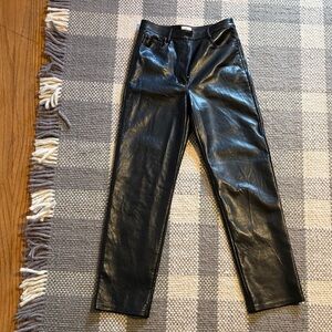 Aritzia Black Leather Pants